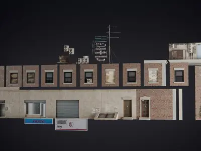 New York  Building kit Low-poly 3D model