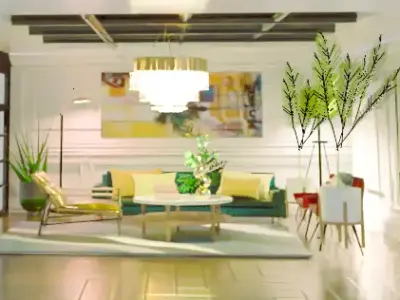 Modern Elegant living room 3D model