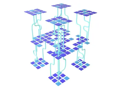AI Generative Network Icon v1 001 Low-poly 3D model