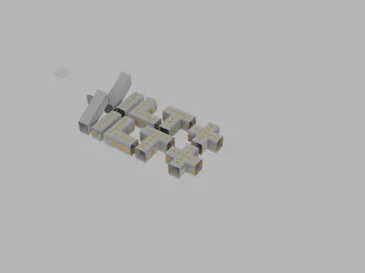 Make your own space station layout - Average set Low-poly 3D model