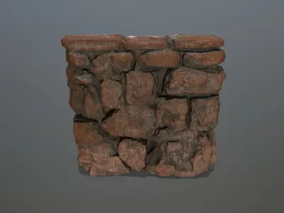stairs pile of bricks Low-poly 3D model