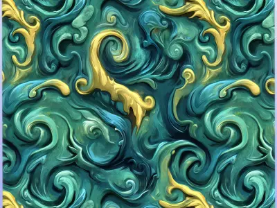 Stylized Water Seamless Texture Texture
