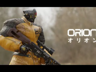 Low Poly - Cybernetic Hitman - Orion Low-poly 3D model