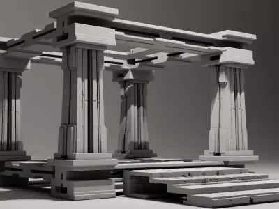 Modern Portico 3D model