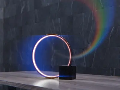Simple Circular Led Lamp Free low-poly 3D model