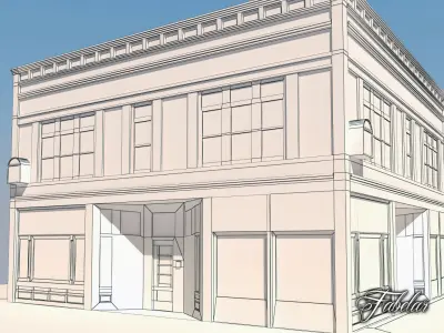 Building 04 Low-poly 3D model
