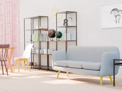 Living Room 3D model 3D model 2