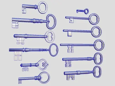 Key Pack Low-poly 3D model