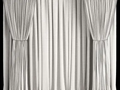 Silk and Cotton Curtain Low-poly 3D model