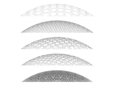 Louvre Abu Dhabi Dome - 4-Layer Parametric Architecture 3D model