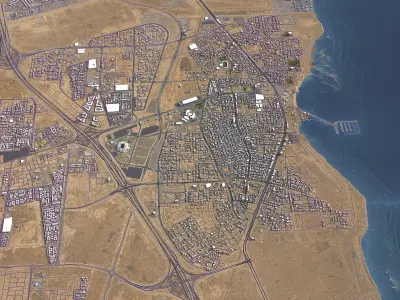Al Wakrah - City 3D Model Low-poly 3D model