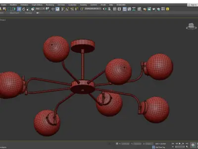 The David Hunt Lighting Collection JAZZ 8 light polished brass Low-poly 3D model