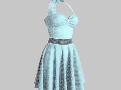 Dress light on mannequin 3D model