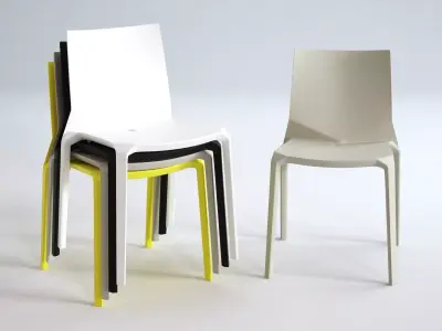 Plana plastic chair 3D model
