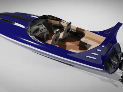Motorboat speed boat 3D model