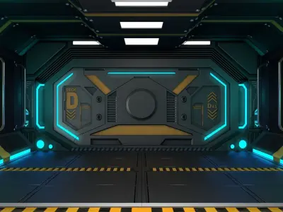 Sci Fi Corridor 3D model