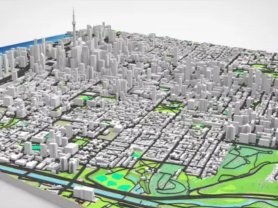 Cityscape Toronto Canada 3D model