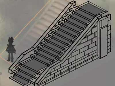 The Palace - Stone Ladder 06 3D model