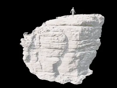 PBR Rocks Stone Forest Cliff Big Drone scan 3D model