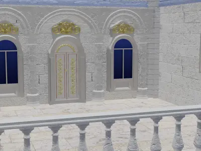 Cartoon Fantasy Castle 3D model