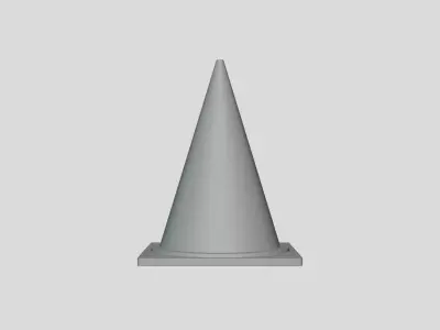 Basic Traffic Cone - Geometry Only No Textures No Materials 3D model