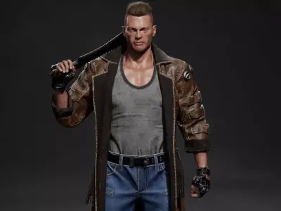 Wastelander Low-poly 3D model