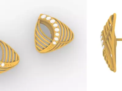 Triangle Earring 3D print model