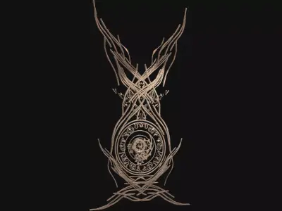 Dragon occult pattern 1 Low-poly 3D model