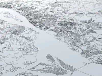 Volgograd Road Network and Streets 3D model