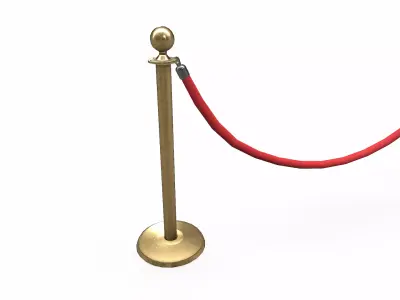 Rope Barrier Low-poly PBR Free low-poly 3D model