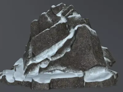 Snowy Mountain Low-poly 3D model buy