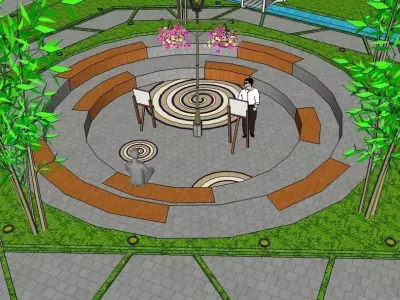 Urban Park 3D Model SketchUp 3D model