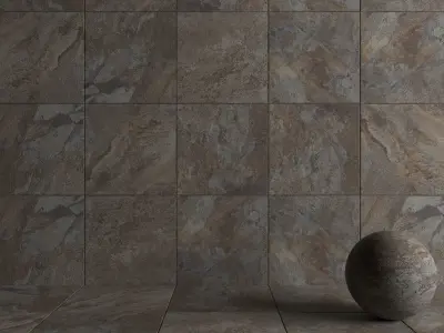 Stone Wall Tiles Rajasthan Black 80x80 Set 1 Texture