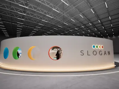 Futuristic SPIRALIS - Interactive Maze Pavilion Design Low-poly 3D model