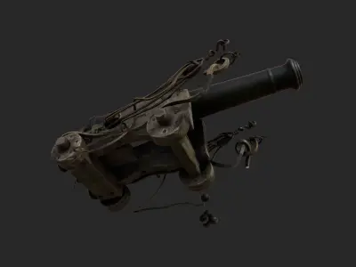 Canon cannon Low-poly 3D model purchase