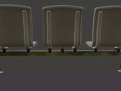 Airport Waiting Bench 3D model