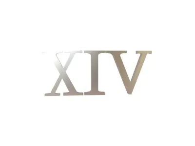 Roman Numerals 14 v1 003 Low-poly 3D model