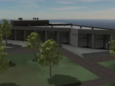 City block Bratislava - LOW POLY Low-poly 3D model