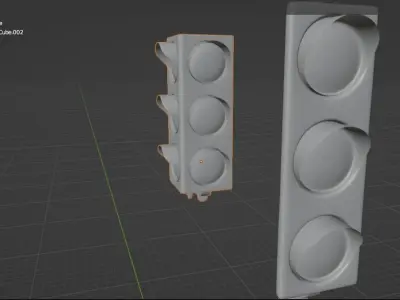 Traffic light 3D Free 3D model