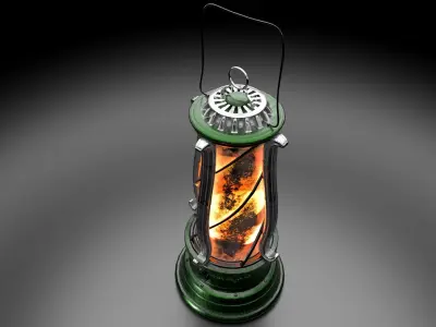 Old Lantern PBR 3D model 3D model