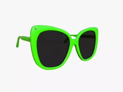 Sunglass J09 Light Green - Character Design Fashion Low-poly 3D model