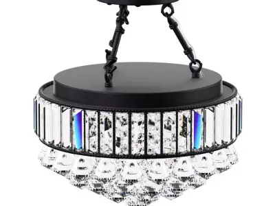 3D Model crystal lamp Aresi 4-Light Semi-Flush Mount  3D model