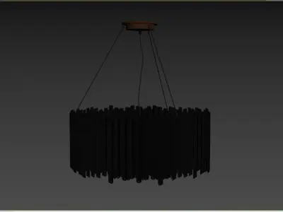 Tom Kirk Tiered Facet Chandelier 3D model