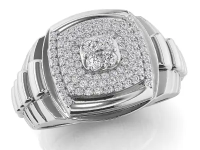 Small fancy mans ring 3D print model buy