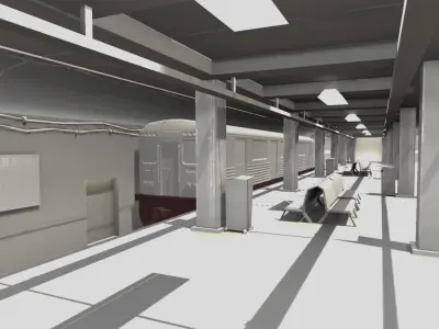 Urban Subway  Low-poly 3D model