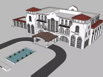 vacation spot-Resort-Fashion Leisure Hotel-0203 3D model