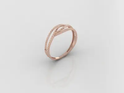 Women Ring Fancy Ring Plain light weight STL 3DM Printable 3D print model 13