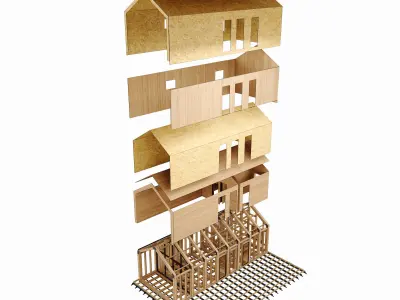 Barn house n3 3D model