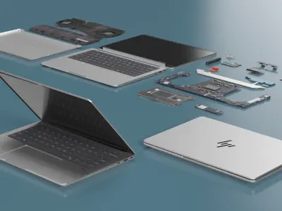  HP EliteBook X G1a Laptop Disassembled View 