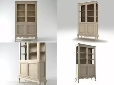 8551 bookcase with doors and drawers 3D model